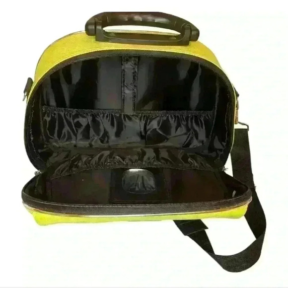 Luca Vergani Lime Green Cosmetic Travel Bag Unisex Top Handle - Picture 4 of 5